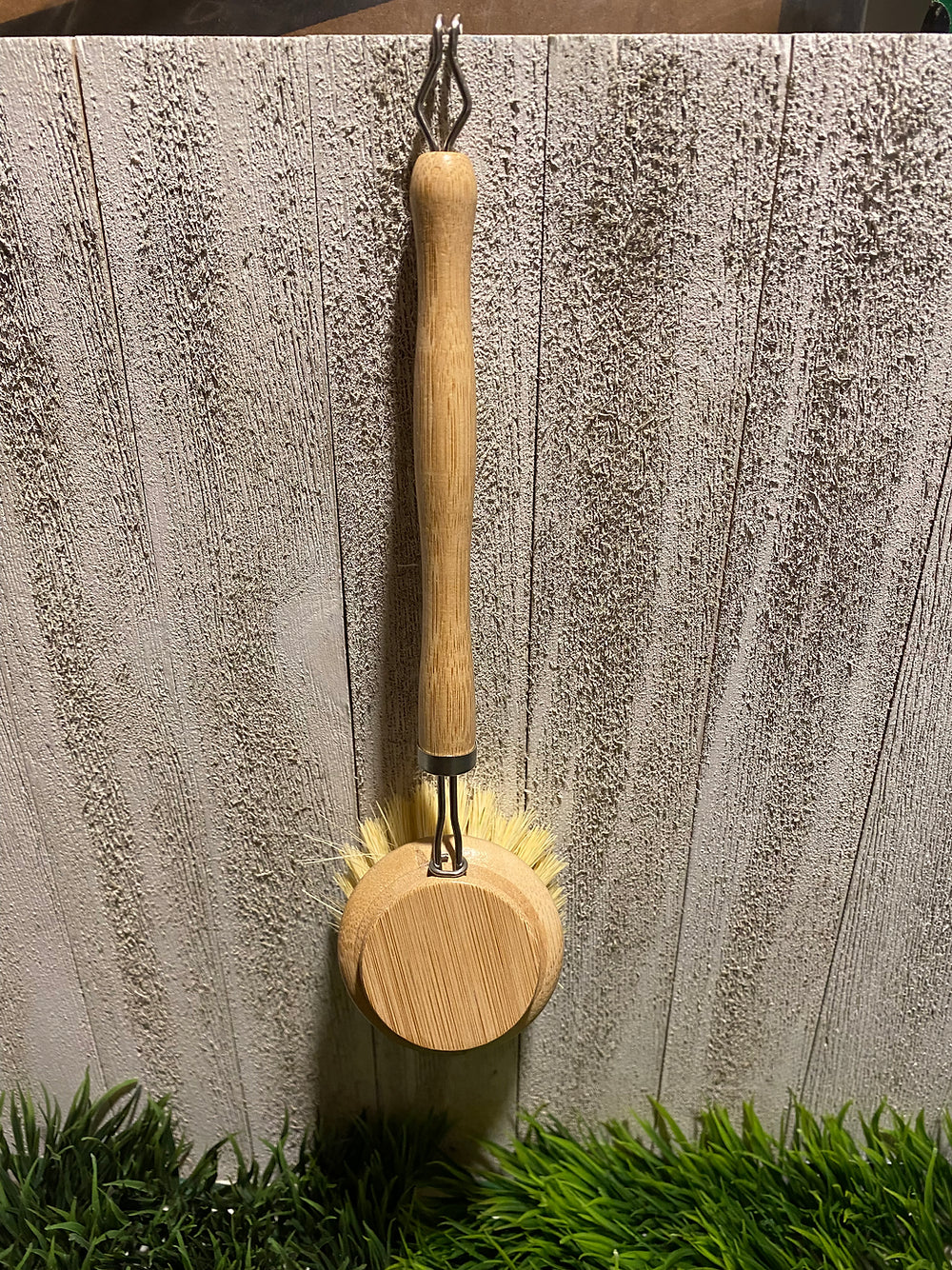Long Handled Scrub Brush with Replaceable Head